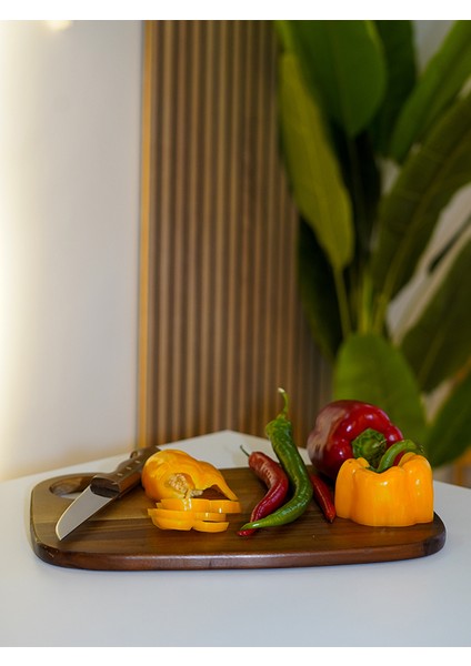 BadeHome Decoration Doğal Akasya Kesme Tahtası