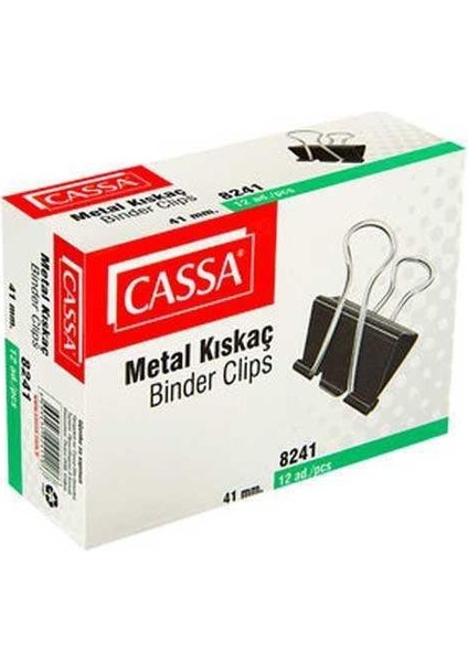 Çelik Kıskaç 41MM Siyah 12 Li - 2 Paket