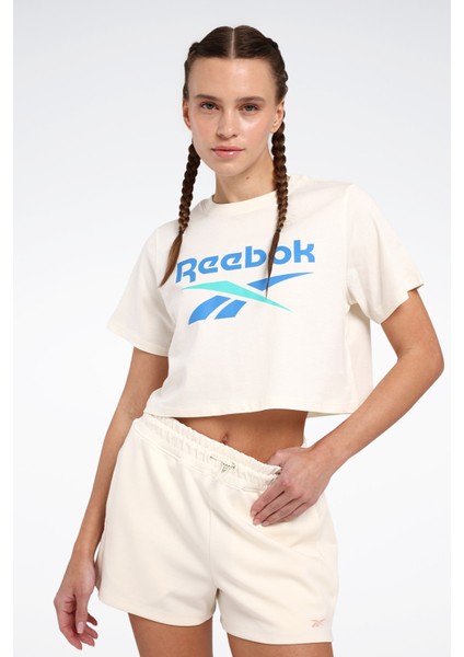 New Id Reg Crp Tee Bej Kadın Kısa Kol T-Shirt