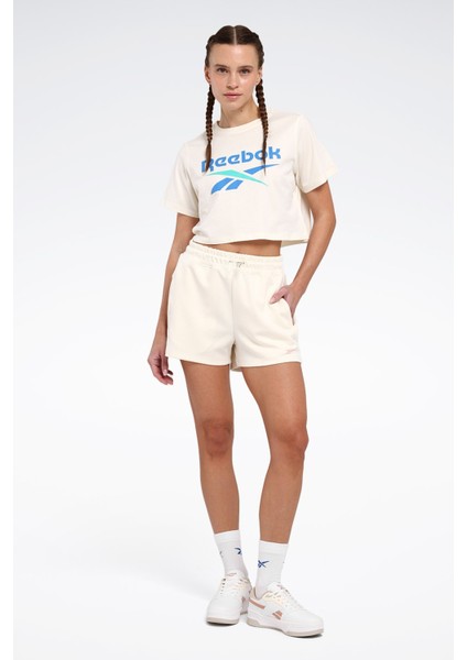 New Id Reg Crp Tee Bej Kadın Kısa Kol T-Shirt modelleri