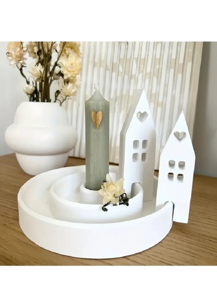 Dekoratif Ev Tealight 4 Parça Mumluk