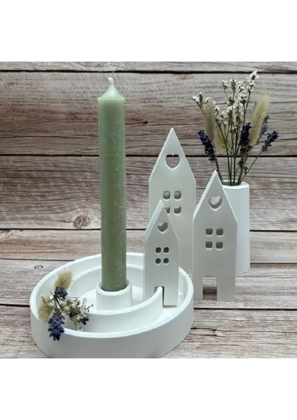 Dekoratif Ev Tealight 4 Parça Mumluk modelleri