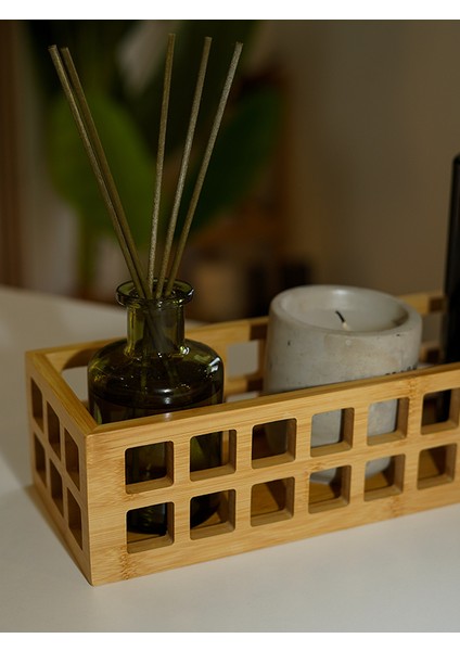 BadeHome Decoration Doğal Bambu Kafes Organizer Çok Amaçlı Dekoratif Sunumluk Stand fiyatları
