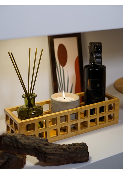 BadeHome Decoration Doğal Bambu Kafes Organizer Çok Amaçlı Dekoratif Sunumluk Stand modelleri