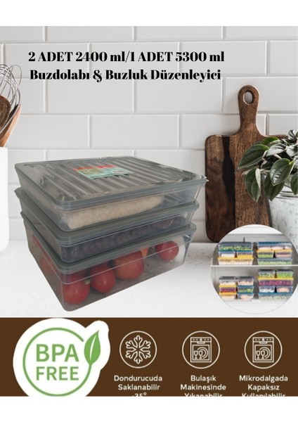 Saklama Kabı 2 farklı derinlik buzluk saklama kabı buzdolabı buzluk düzenleyici kahvaltılık