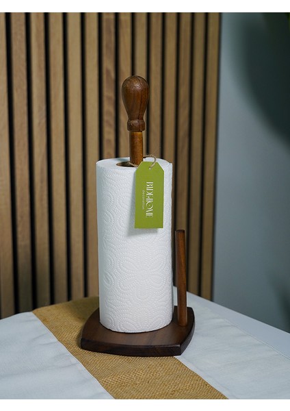 BadeHome Decoration Doğal Akasya Rulo Peçetelik