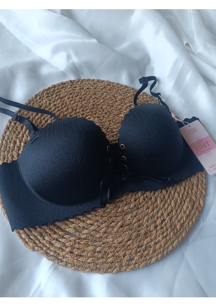 Kadın Lazer Kesim Push Up Bağcık Detaylı Sütyen fiyatları