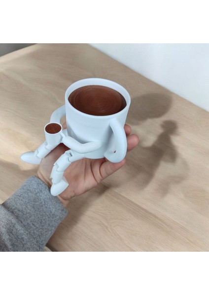 Kahve Çekirdeği Moka Pot Kahve Fincanı Bardağı 4'lü Dekoratif Aksesuar Seti