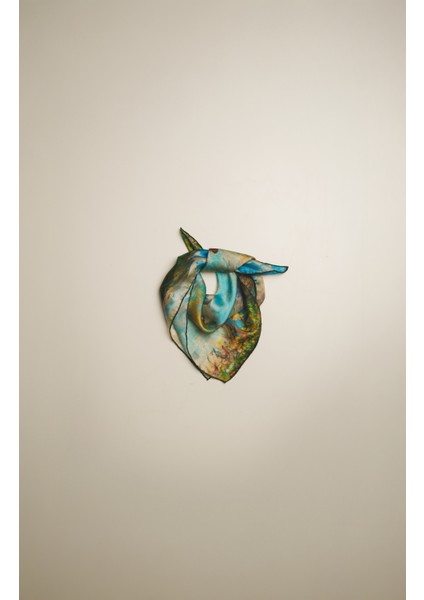 %100 Ipek Bandana FULAR(55X55 Cm) - Monet (Japon Köprüsü) fiyatları