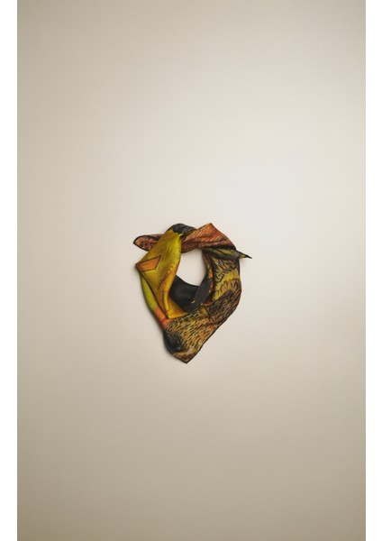 %100 Ipek Bandana FULAR(55X55 Cm) -Vincent Van Gogh(Cafeler Sokağı) fiyatları