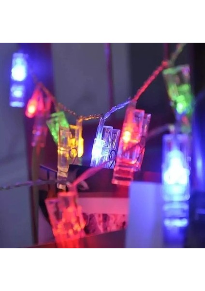 Renkli Işıklı Mandallı Fotoğraf Albümü 10 Lu - Rgb modelleri