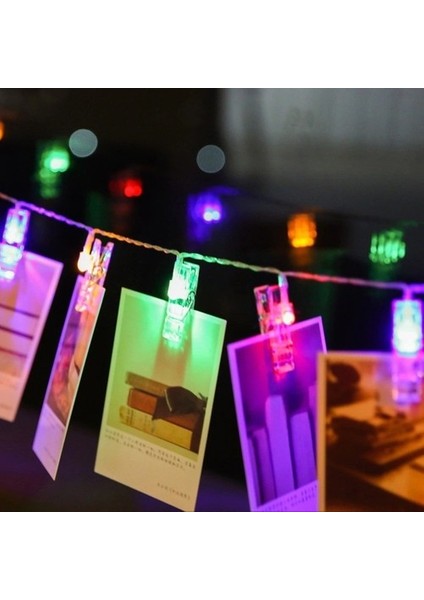 Renkli Işıklı Mandallı Fotoğraf Albümü 10 Lu - Rgb indirimleri