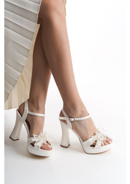 Tül Fiyonk Parlak Yüksek Orta Kalın Plarform Kadın Topuklu Abiye Ayakkabı modelleri