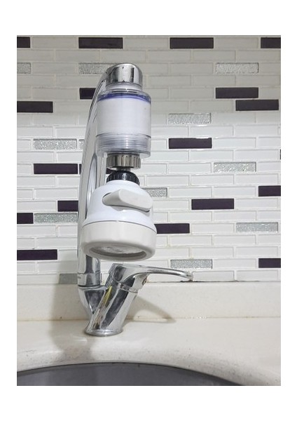 Oz cm ax Filtreli Kireç Önleyici 360 Derece Dönen Hareketli Musluk Başlığı - 3 Fonksiyonlu - Krem fiyatları