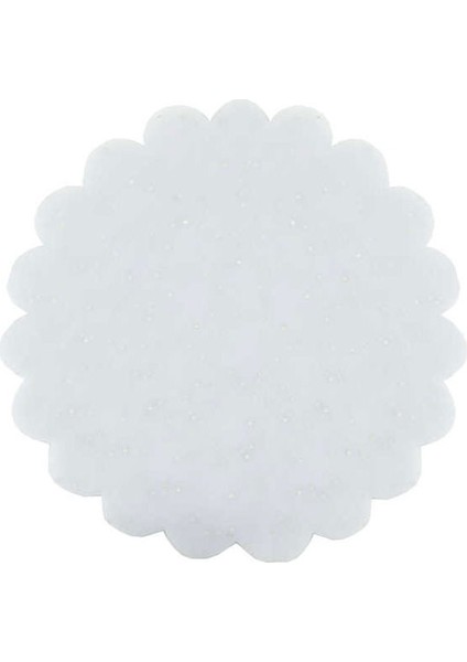 Taşlı Organze Hazır Kesilmiş Tül 26 cm (100 Adet) Beyaz