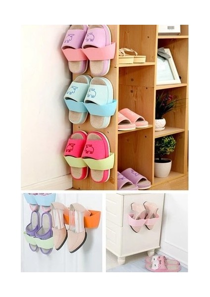 Banyo Terlik Tutucu - Kapı Arkası Pratik Raf - Terlik Tutucu - Beyaz