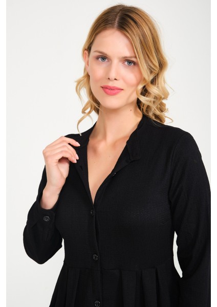 Yazlık Keten Günlük Tam Boy Tesettür Kadın Elbise