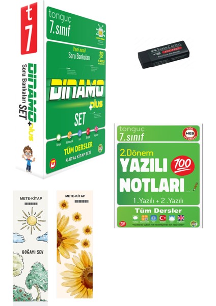 7. Sınıf Dinamo Tüm Dersler Soru Bankası Set ve 7. Sınıf Yazılı Notları 2. Dönem 1 ve 2. Yazılı