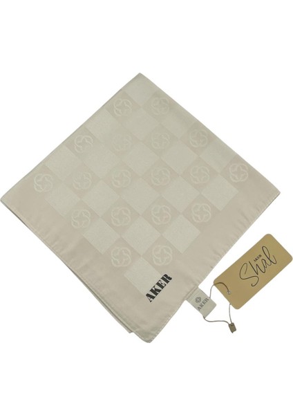 Monogram Dama Eşarp - Krem 912