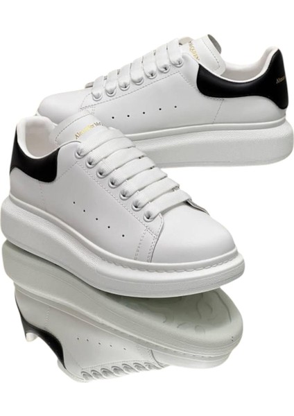 Alexander Mcqueen Men's Sneakers - Sneaker In White/black - Alexander Mcqueen Erkek Sneaker