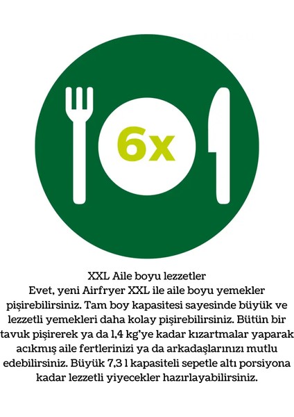 1700 W Easy Fry & Grill & Steam+ Sıcak Hava Fritözü Airfryer