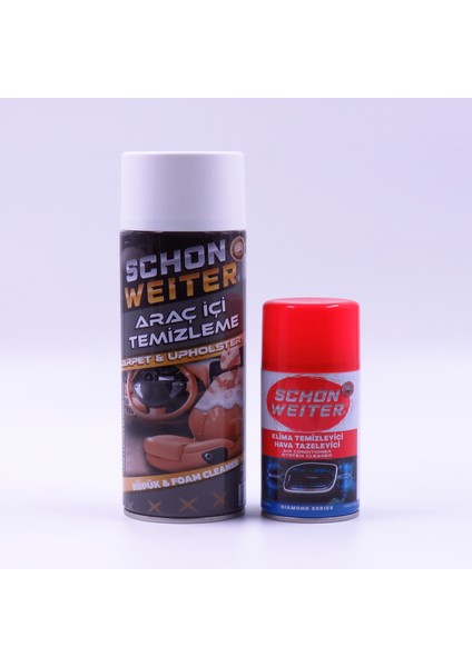 2'li Avantajlı Set, Araç İçi Temizleme Köpüğü 500 ml & Klima Bombası 150 ml