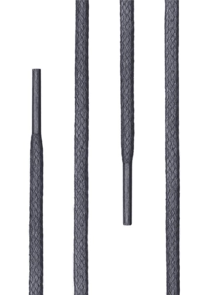 110 cm 4 mm Koyu Gri Yuvarlak 1 Çift Ayakkabı Bağcığı