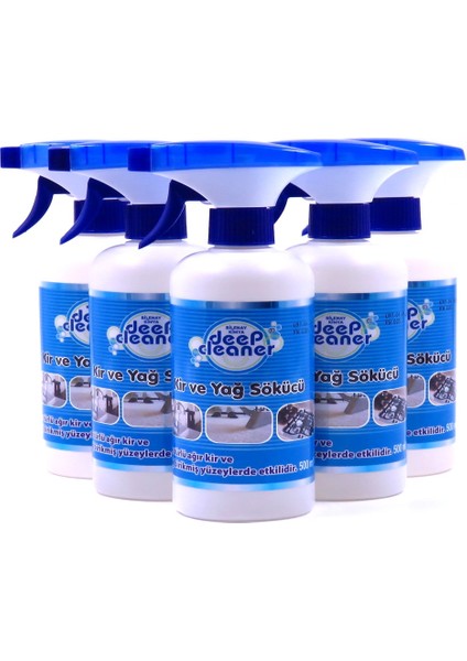 5'li Avantaj Set, Kir ve Yağ Sökücü 500 Ml, Ağır Kir ve Birikmiş Yağlarda Etkili, Sprey Başlıklı