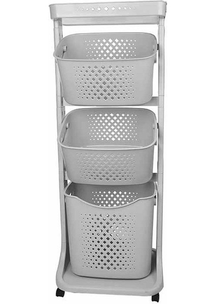 3 Katlı Sepet Titiz Kat Kat Organizer Çok Amaçlı Tekerlekli Banyo Mutfak Düzenleyici No.4 modelleri
