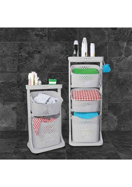 3 Katlı Sepet Titiz Kat Kat Organizer Çok Amaçlı Tekerlekli Banyo Mutfak Düzenleyici No.4 indirimleri
