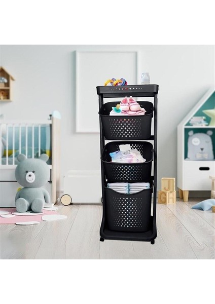 3 Katlı Sepet Titiz Kat Kat Organizer Çok Amaçlı Tekerlekli Banyo Mutfak Düzenleyici No4 fırsatları