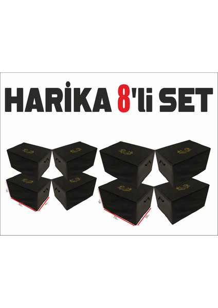 4 Adet Baza Altı Düzenleyici Organizer Hurç 4 Adet Mega Yorgan Hurç