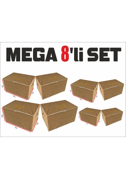 2 Mega Yorgan 2 Yastık 2 Baza Altı 2 Bavul Içi Organizer Hurç