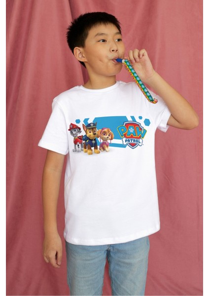 Paw Patrol Tshirt Beyaz Çocuk Tişört