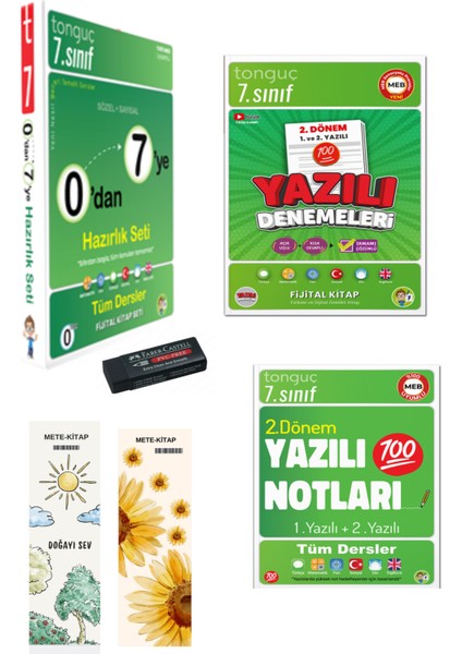 7. Sınıf Yazılı Notları 2. Dönem 1 ve 2. Yazılı,0'dan 7'ye Konu Anlatımlı Soru Bankası Seti 7. Sınıf Yazılı Denemeleri 2. Dönem 1 ve 2. Yazılı