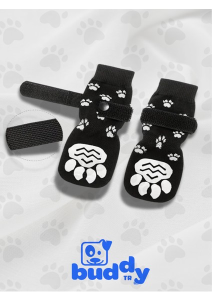 Anti - Skid Kayma Önleyici Köpek Çorabı - M Beden 4 Adet