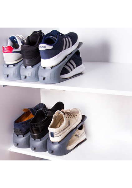24 Adet Ayakkabı Rampası Ayakkabı Düzenleyici Organizer Antrasit fırsatları