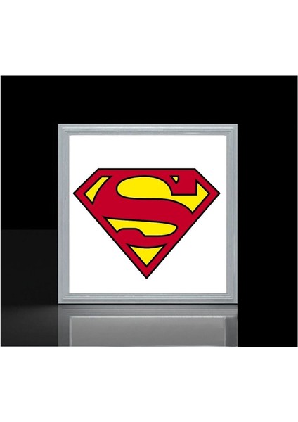 Super Man Çocuk LED AVIZE-60W Güçlü AYDINLATMA-60 x 60 Beyaz Homojen Işık-Modern Tasarım Baskılı modelleri