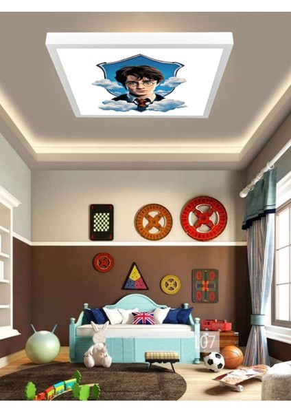 Çocuk Odası Harry Potter Avize, 60 x 60 Kare, Ledli Tavan Lambası, Ev Için Modern Avize, 60WATT, Beyaz fiyatları