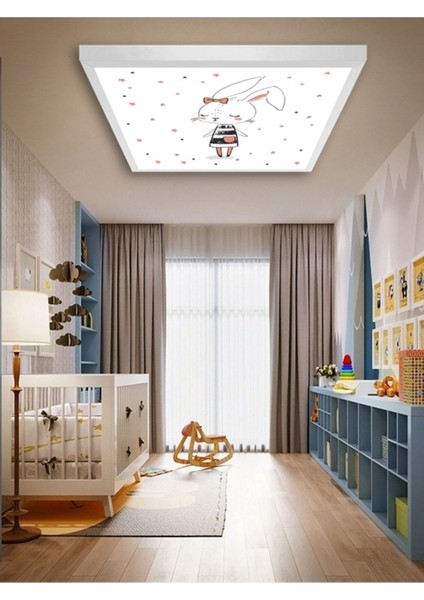 -Bebek Odası AVIZE-60 cm x 60 cm -54WATT-LED-BEBEK Avize-Baby Girl LED Light-