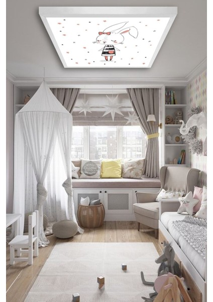 -Bebek Odası AVIZE-60 cm x 60 cm -54WATT-LED-BEBEK Avize-Baby Girl LED Light- fiyatları