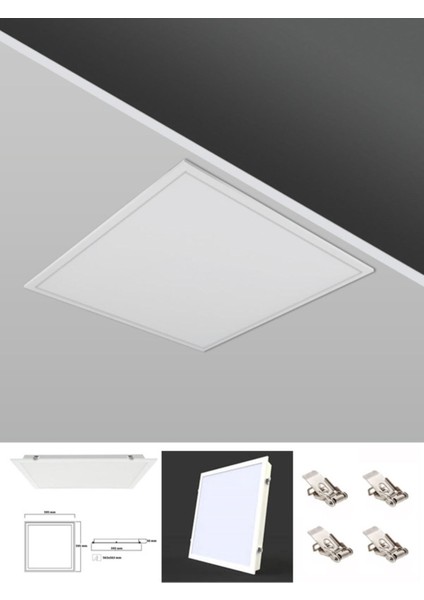 Tavana Gömme LED Armatur, Alçıpen Tavan 60 x 60 LED Panel, Sıva Üstü 60WATT Beyaz Işık 6500K, 60WATT fırsatları