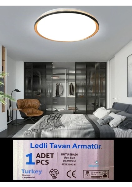 Ledli Tavan Armatür, 45WATT – Beyaz Işık – 7000K,50 cm Yuvarlak Modern Avize, 4150 Lümen Güçlü Avize modelleri