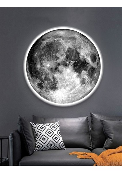 Moon LED Aplik, 30 cm Çap, LED 25WATT, Duvar Aplik, Yatak Odası Aplik, Duvar Lambası, Aplik Modelleri