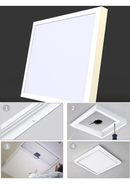 Sıva Üstü LED Aydınlatma, 60 x 60 LED Panel 60 Watt, 25M2-30M2 Alan Aydınlatır, Beyaz Homojen Işık, indirimleri