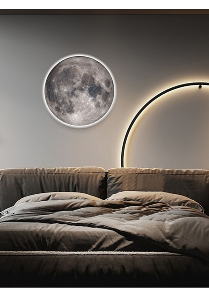 Yatak Başı Aplik-Moon LED Aplik, 30 cm -LED 25WATT,DUVAR Aplikleri, Yatak Odası Aplik, Aplik Modelleri