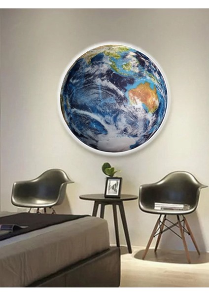 World, LED APLIK,30 cm Çap LED 25WATT, Modern Duvar Aplik Led, Yatak Odası Aplik Yatak Başı Aplik New