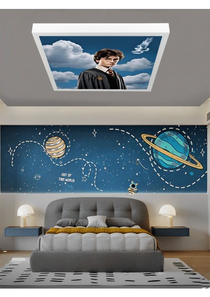 Harry Potter Avize, 60 x 60 LED-60WATT- Çocuk Odası Tavan Lambası, Modern Yeni Tavan Avize, Beyaz Işık