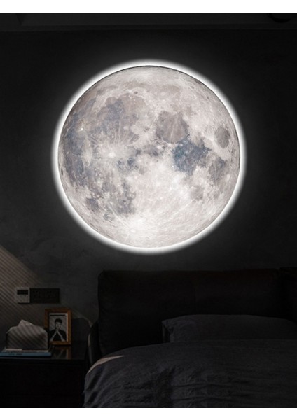 Modern Aplik-Moon LED 30 cm Çap 25WATT, Ay LED Aplik, Avize Kolay Montaj Yuvarlak Ay