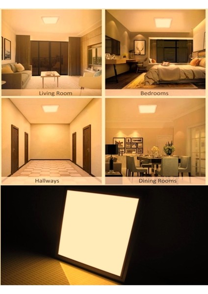 Sıva Üstü 60 cm x 60 cm LED Panel, Oturma Odası Avize, 60 x 60 LED Avize, 54 Watt, Homojen Gün Işığı 4000K indirimleri